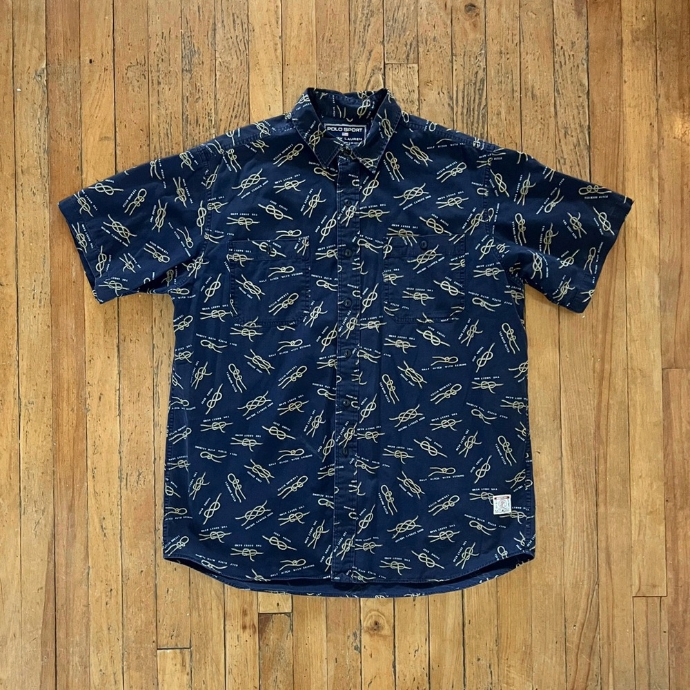 POLO SPORT RALPH LAUREN SHORT SLEEVES BUTTON DOWN (SIZE L)
